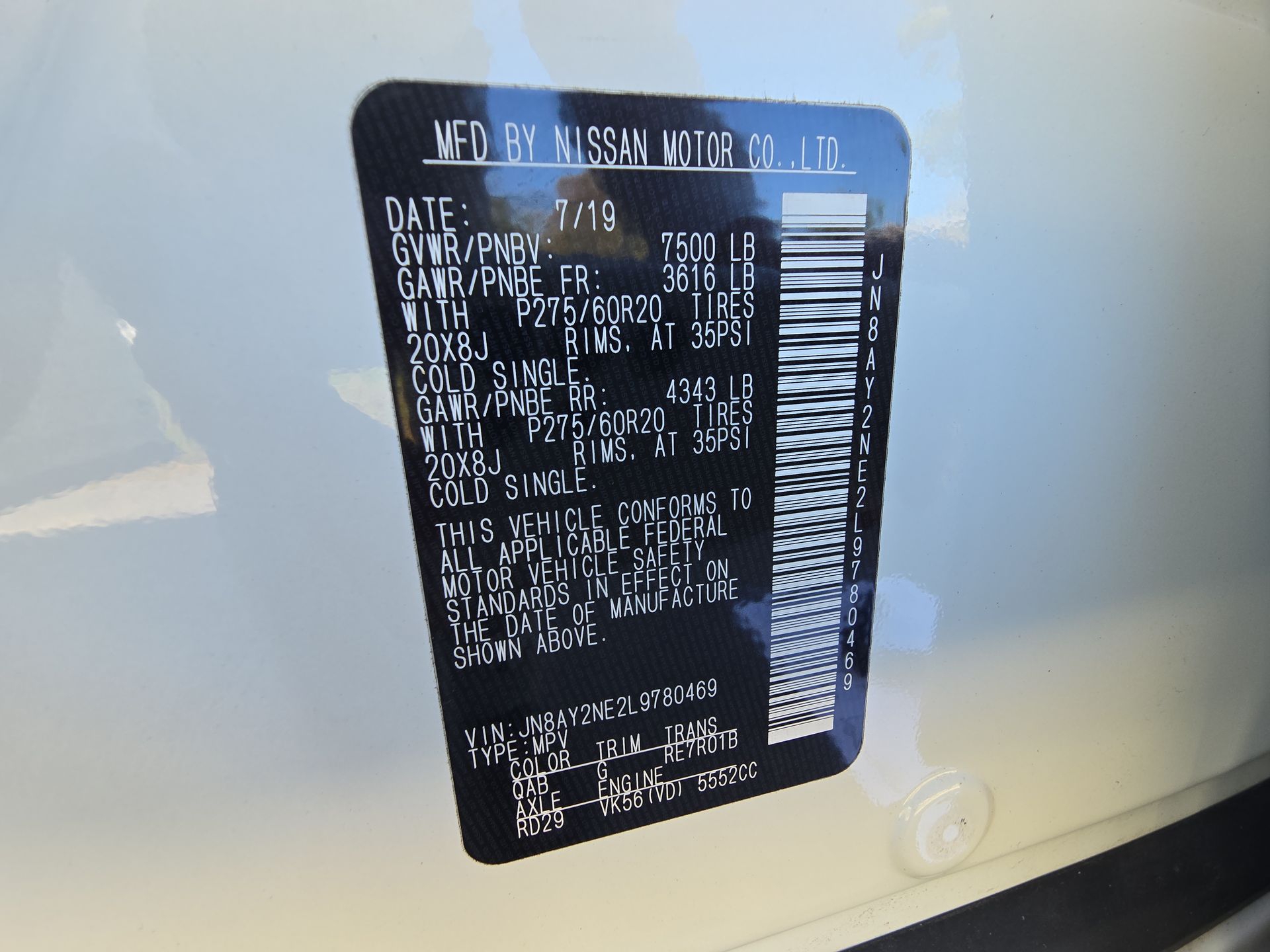 2020 Nissan Armada Platinum 4WD